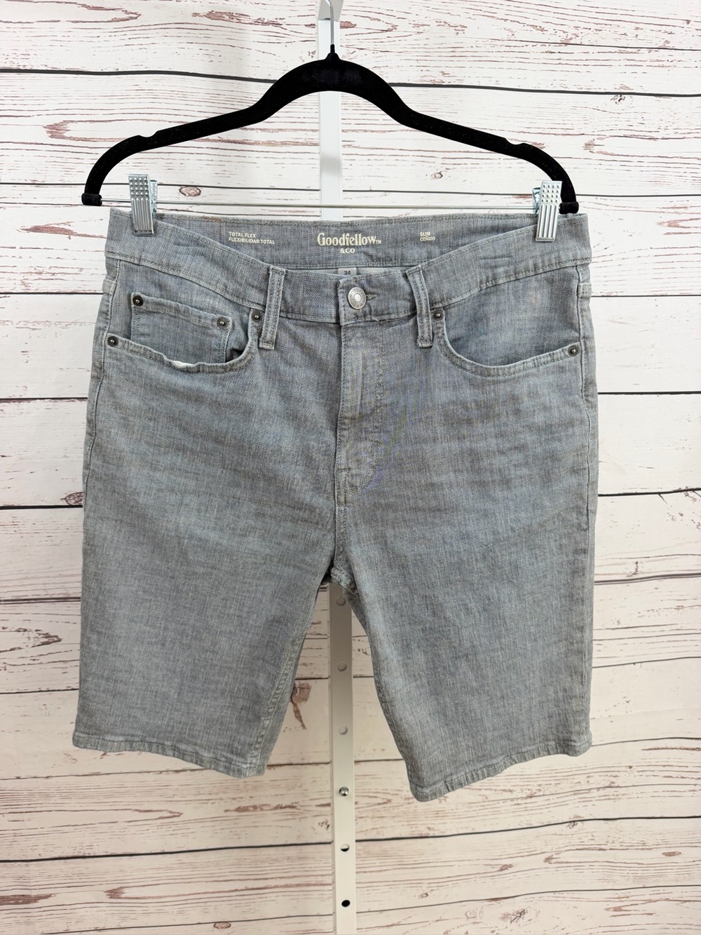 Goodfellow & Co Light Gray Denim Jean Shorts Size 34